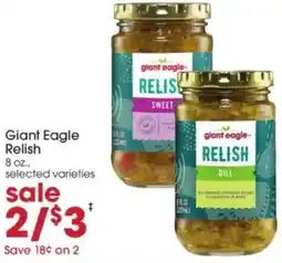Giant Eagle Giant eagle relish offer