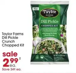 Giant Eagle Taylor farms dill pickle crunch chopped kit offer
