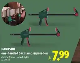 Lidl PARKSIDE one-handed bar clamps/spreaders offer