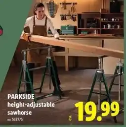 Lidl PARKSIDE height-adjustable sawhorse offer