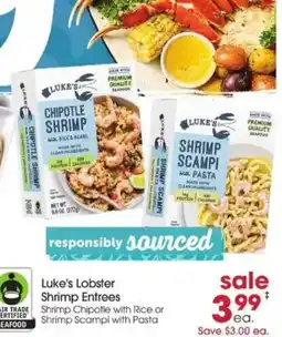 Giant Eagle Luke's Lobster Shrimp Entrees offer