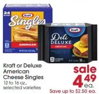 Giant Eagle Kraft or deluxe american cheese singles offer