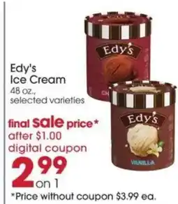 Giant Eagle Edy's ice cream offer