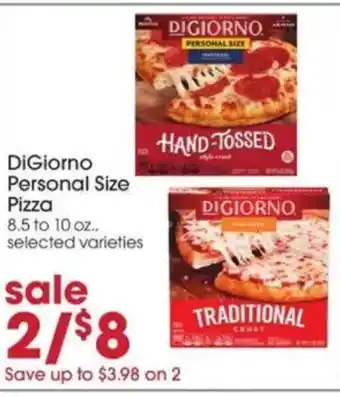 Giant Eagle Digiorno personal size pizza offer