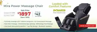 The Room Place Mira Power Massage Chair offer