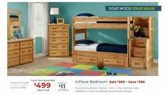 The Room Place 4 Piece Bedroom Sundance offer