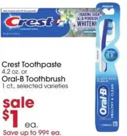 Giant Eagle Crest Toothpaste offer