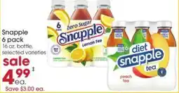Giant Eagle Snapple 6 pack offer