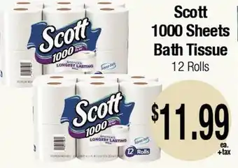Big Saver Foods Scott 1000 Sheets Bath Tissue offer