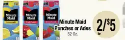 Big Saver Foods Minute Maid Punches or Ades offer