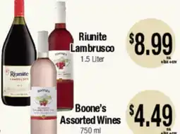Big Saver Foods Boone's Assorted Wines offer