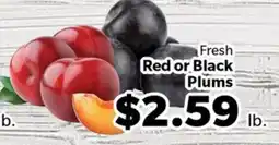 Living Fresh Market Fresh Red or Black Plums offer
