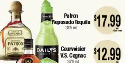 Big Saver Foods Patron Reposado Tequila 375 ml, Courvoisier V.S. Cognac offer
