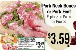 Big Saver Foods Pork Neck Bones or Pork Feet offer