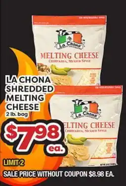Torres Supermercado LA CHONA SHREDDED MELTING CHEESE offer