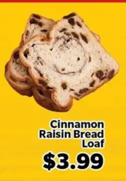 Living Fresh Market Cinnamon Raisin Bread Loaf offer
