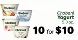 Living Fresh Market Chobani Yogurt offer