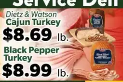 Living Fresh Market Dietz & Watson Cajun Turkey Black Pepper Turkey offer