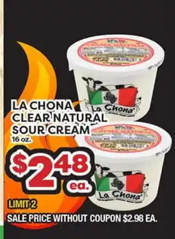 Torres Supermercado LA CHONA CLEAR'NATURAL SOUR CREAM offer