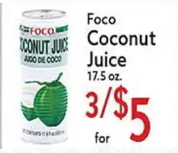World Fresh Market Foco Coconut Juice offer