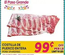 El Paso Grande PORK SPARERIBS offer