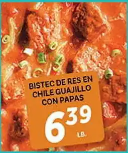 El Paso Grande BISTEC DE RES EN CHILE GUAJILLO CON PAPAS offer