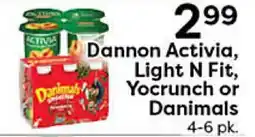 Rich's Fresh Market Dannon Activia, Light N Fit, Yocrunch or Danimals offer