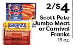 Rich's Fresh Market Scott Pete Jumbo Meat or Carnival Franks offer