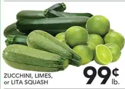 Pete's Fresh Market ZUCCHINI, LIMES, or LITA SQUASH offer