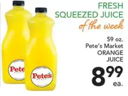 Pete's Fresh Market Pete's Market ORANGE JUICE offer