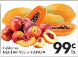Pete's Fresh Market California NECTARINES or PAPAYA offer