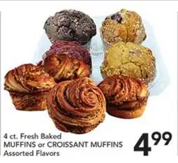 Pete's Fresh Market 4 ct. Fresh Baked MUFFINS or CROISSANT MUFFINS offer