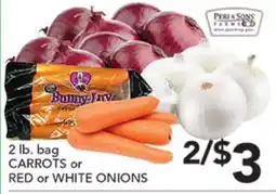 Pete's Fresh Market 2 lb. bag CARROTS or RED or WHITE ONIONS offer