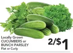 Pete's Fresh Market Locally Grown CUCUMBERS or BUNCH PARSLEY offer