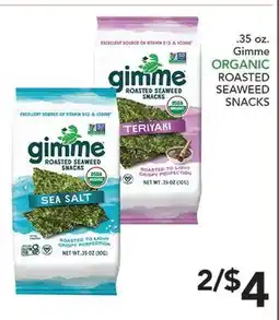 Pete's Fresh Market Gimme ORGANIC ROASTED SEAWEED SNACKS offer