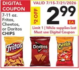 Pete's Fresh Market 7-11 oz. Fritos, Cheetos, or Doritos CHIPS offer