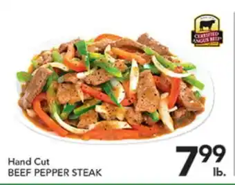 Pete's Fresh Market Hand Cut BEEF PEPPER STEAK offer