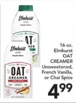 Pete's Fresh Market 16 oz. Elmhurst OAT CREAMER offer