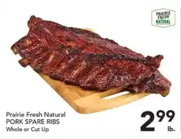 Pete's Fresh Market Prairie Fresh Natural PORK SPARE RIBS offer