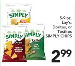 Pete's Fresh Market 5-9 oz. Lay's, Doritos, or Tostitos SIMPLY CHIPS offer