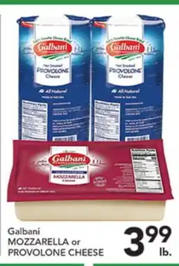 Pete's Fresh Market Galbani MOZZARELLA or PROVOLONE CHEESE offer