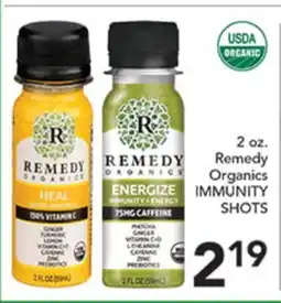 Pete's Fresh Market Remedy Organics IMMUNITY SHOTS offer