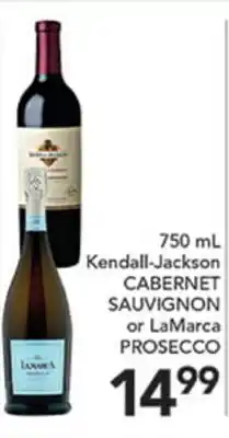 Pete's Fresh Market Kendall-Jackson CABERNET SAUVIGNON or LaMarca PROSECCO offer