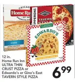 Pete's Fresh Market 12 in. Home Run Inn ULTRA THIN CRUST PIZZA or Edwardo's or Gino's East TAVERN STYLE PIZZA offer
