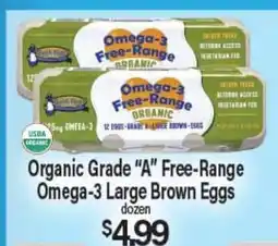 Angelo Caputo's Fresh Market Organic Grade A Free-Range Omega-3 Large Brown Eggs offer