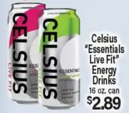 Angelo Caputo's Fresh Market Celsius Essentials Live Fit Energy Drinks offer