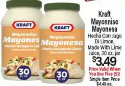 Angelo Caputo's Fresh Market Kraft Mayonaise Hecha Con Jugo Di Limón offer