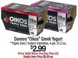 Angelo Caputo's Fresh Market Dannon Oikos Greek Yogurt offer
