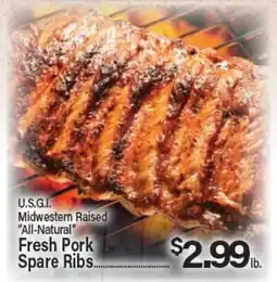 Angelo Caputo's Fresh Market U.S.G.I. Midwestern Raised All-Natural Fresh Pork Spare Ribs offer