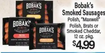 Angelo Caputo's Fresh Market Bobak's Smoked Sausages offer